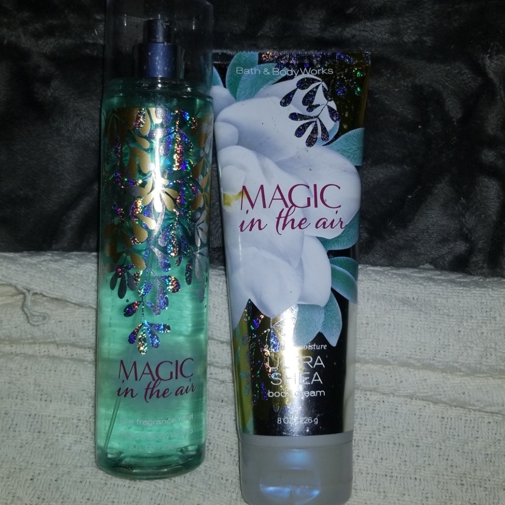 Bath and body body cream and fragrance mist/bag